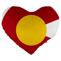 Colorado State Flag Symbol Large 19  Premium Heart Shape Cushions