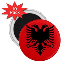 Albania Flag 2 25  Magnets (10 Pack)  by FlagGallery