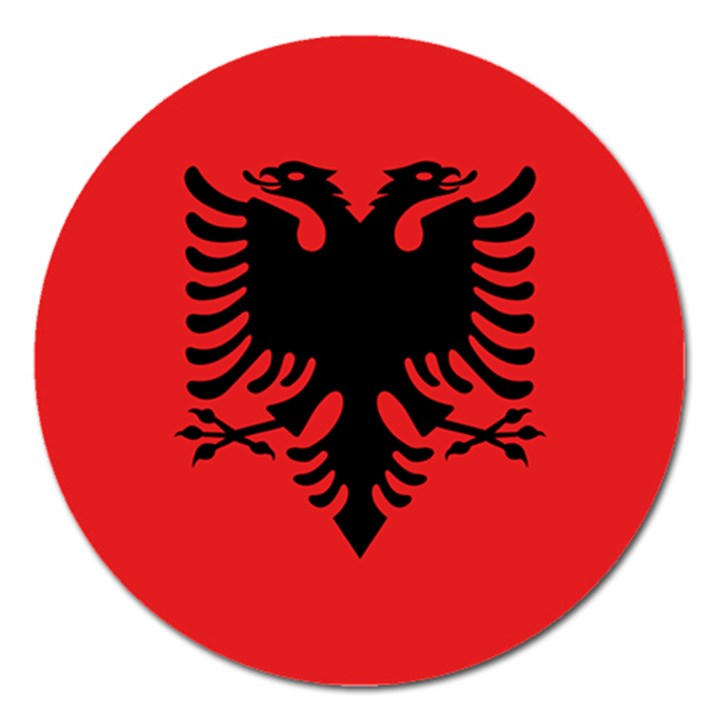 Albania Flag Magnet 5  (Round)