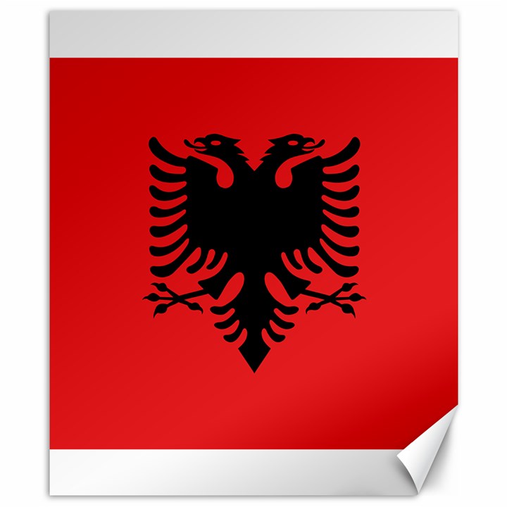 Albania Flag Canvas 8  x 10 