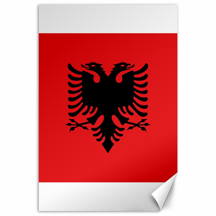 Albania Flag Canvas 24  x 36 