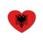 Albania Flag Heart Coaster (4 pack)  Front