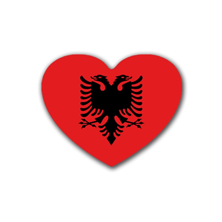 Albania Flag Heart Coaster (4 pack) 