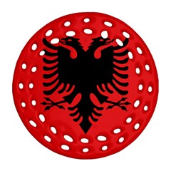 Albania Flag Round Filigree Ornament (two Sides) by FlagGallery