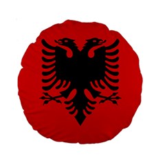 Albania Flag Standard 15  Premium Round Cushions by FlagGallery