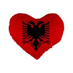 Albania Flag Standard 16  Premium Heart Shape Cushions Front