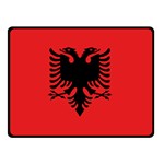 Albania Flag Double Sided Fleece Blanket (Small)  45 x34  Blanket Front