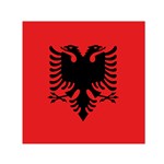 Albania Flag Small Satin Scarf (Square) Front