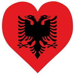 Albania Flag Wooden Puzzle Heart by FlagGallery