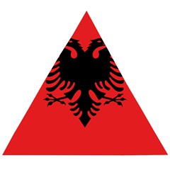 Albania Flag Wooden Puzzle Triangle by FlagGallery