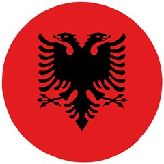 Albania Flag Wooden Puzzle Round by FlagGallery