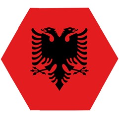 Albania Flag Wooden Puzzle Hexagon by FlagGallery