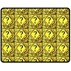 Questions Double Sided Fleece Blanket (medium)  by ArtworkByPatrick