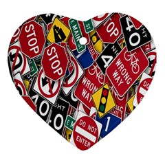 Road Signs Ornament (heart) by ArtworkByPatrick