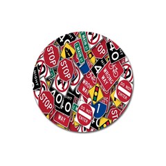 Road Signs Magnet 3  (round) by ArtworkByPatrick