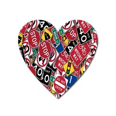 Road Signs Heart Magnet by ArtworkByPatrick