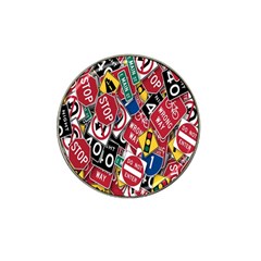 Road Signs Hat Clip Ball Marker (4 Pack) by ArtworkByPatrick