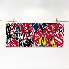 Road Signs Hand Towel by ArtworkByPatrick