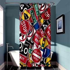 Road Signs Shower Curtain 36  X 72  (stall)  by ArtworkByPatrick