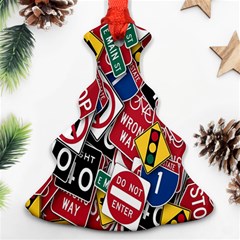 Road Signs Christmas Tree Ornament (two Sides) by ArtworkByPatrick