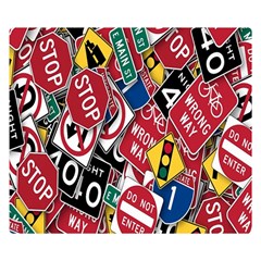 Road Signs Double Sided Flano Blanket (small)  by ArtworkByPatrick