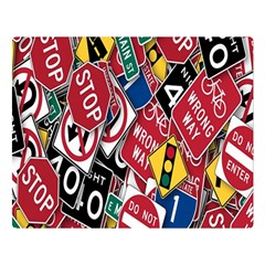 Road Signs Double Sided Flano Blanket (large)  by ArtworkByPatrick