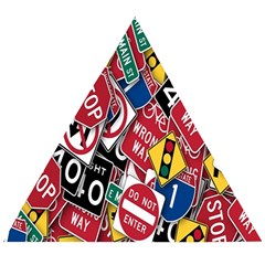 Road Signs Wooden Puzzle Triangle