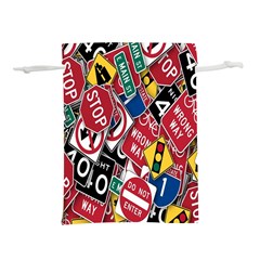 Road Signs Lightweight Drawstring Pouch (s)