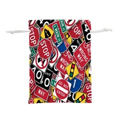 Road Signs Lightweight Drawstring Pouch (l)