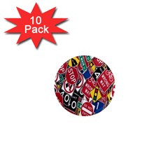 Road Signs 1  Mini Magnet (10 Pack)  by ArtworkByPatrick