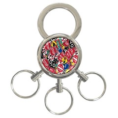 Road Signs 3-ring Key Chain by ArtworkByPatrick