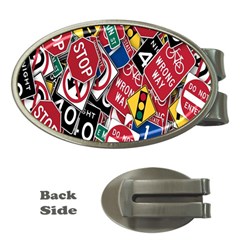 Road Signs Money Clips (oval)  by ArtworkByPatrick