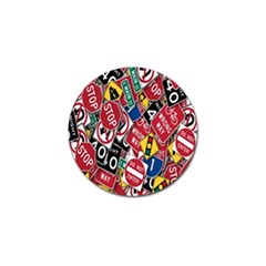 Road Signs Golf Ball Marker by ArtworkByPatrick