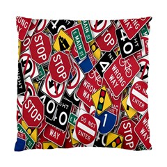 Road Signs Standard Cushion Case (one Side) by ArtworkByPatrick