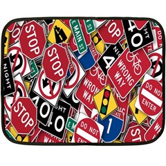 Road Signs Fleece Blanket (mini) by ArtworkByPatrick