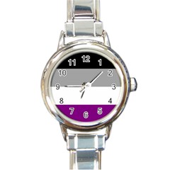 Asexual Pride Flag Lgbtq Round Italian Charm Watch by lgbtnation