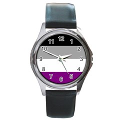 Asexual Pride Flag Lgbtq Round Metal Watch by lgbtnation