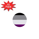 Asexual Pride Flag LGBTQ 1  Mini Buttons (10 pack)  Front