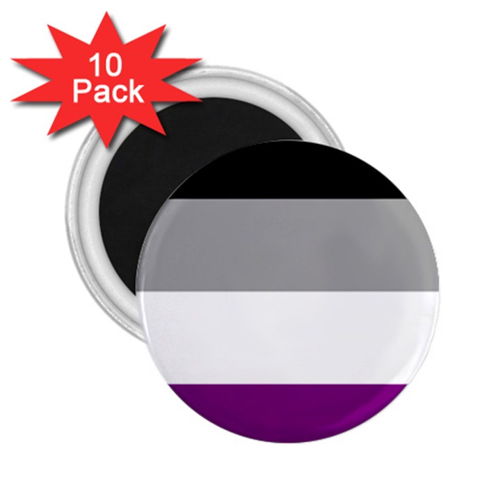 Asexual Pride Flag LGBTQ 2.25  Magnets (10 pack) 