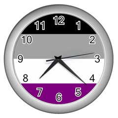 Asexual Pride Flag Lgbtq Wall Clock (silver) by lgbtnation