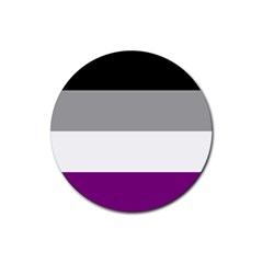 Asexual Pride Flag Lgbtq Rubber Coaster (round)  by lgbtnation