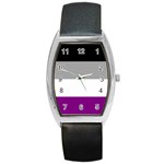 Asexual Pride Flag LGBTQ Barrel Style Metal Watch Front