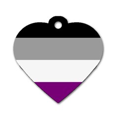 Asexual Pride Flag Lgbtq Dog Tag Heart (one Side) by lgbtnation