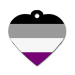 Asexual Pride Flag LGBTQ Dog Tag Heart (One Side) Front