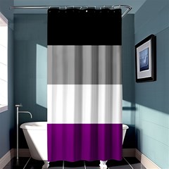 Asexual Pride Flag Lgbtq Shower Curtain 36  X 72  (stall)  by lgbtnation