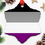 Asexual Pride Flag LGBTQ Snowflake Ornament (Two Sides) Front