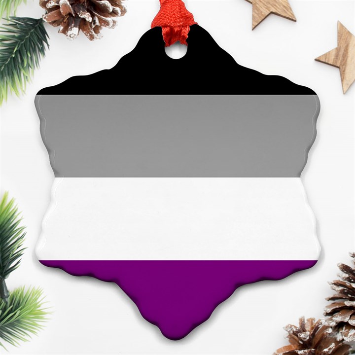 Asexual Pride Flag LGBTQ Snowflake Ornament (Two Sides)