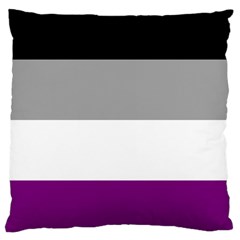 Asexual Pride Flag Lgbtq Large Cushion Case (two Sides) by lgbtnation