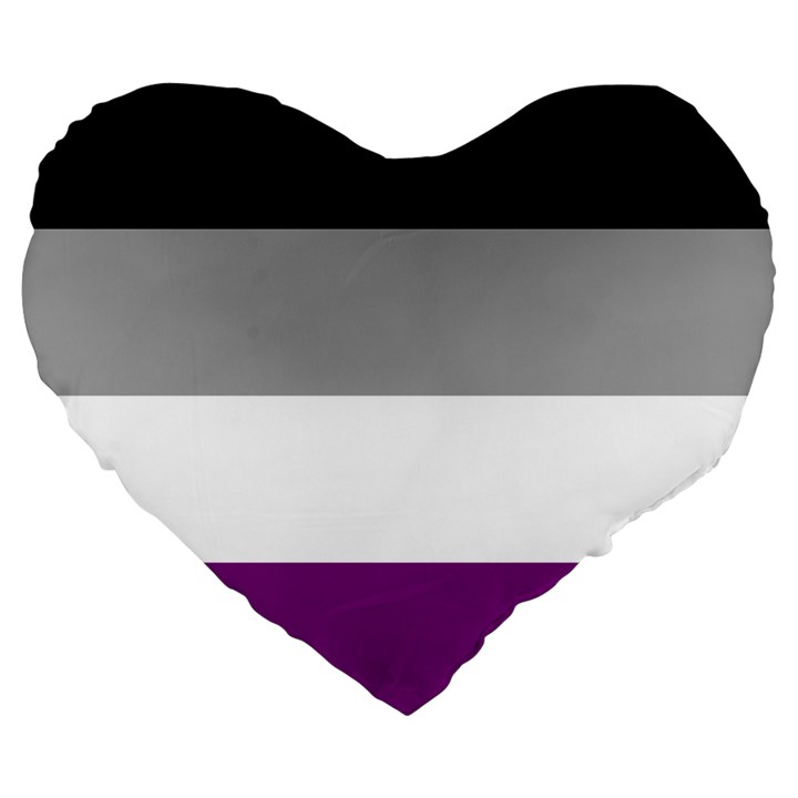 Asexual Pride Flag LGBTQ Large 19  Premium Heart Shape Cushions