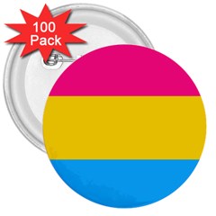 Pansexual Pride Flag 3  Buttons (100 Pack)  by lgbtnation